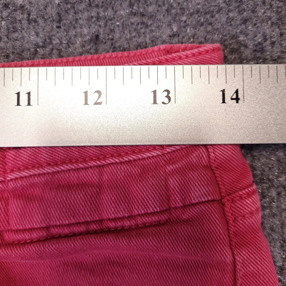 R13 Boy Straight 26x24.5 Actual Sz Vivid Pink Low Rise Stretch Italian SS23 - Picture 14 of 16